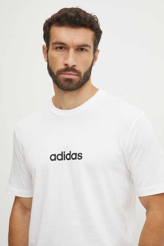 

Футболка Essentials Linear из хлопка Adidas, бежевый