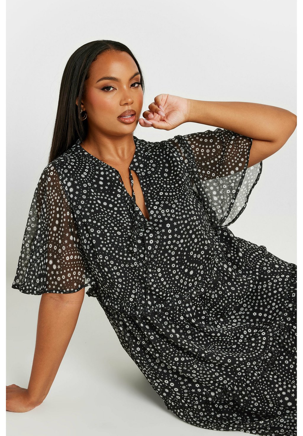 

Платье макси Yours Clothing, антрацит