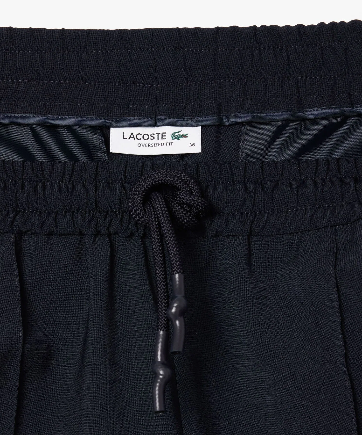 Брюки женские LACOSTE тёмно-синие из шерсти и полиэстера — фото 3