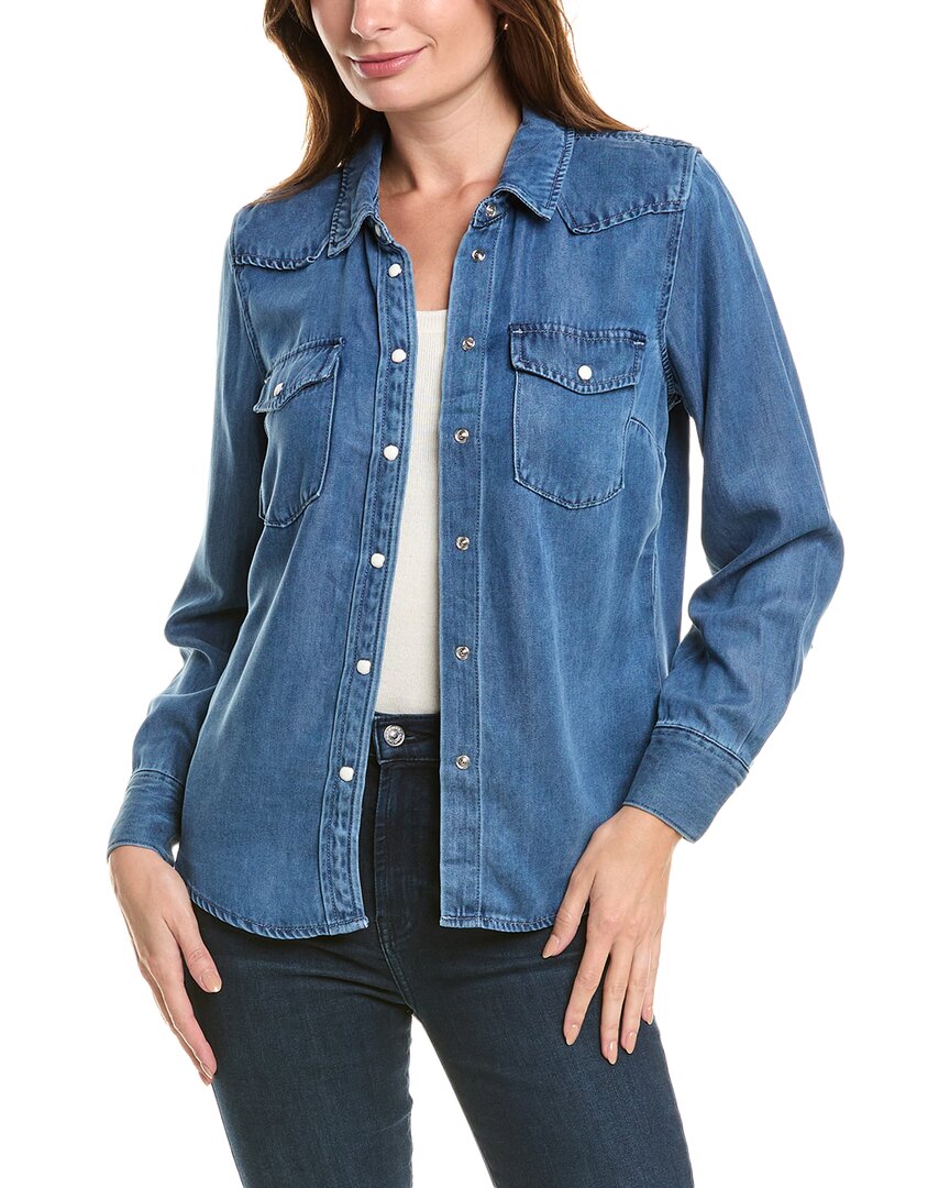 

7 For All Mankind джинсовая рубашка в стиле вестерн, синий