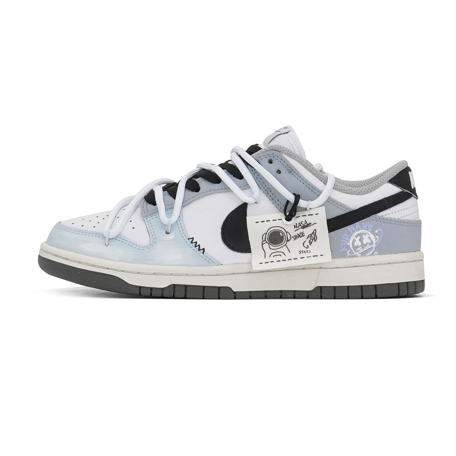 

Кроссовки Nike Dunk Skateboarding Shoes Women's Low-top White/Gray, голубой, Синий, Кроссовки Nike Dunk Skateboarding Shoes Women's Low-top White/Gray, голубой