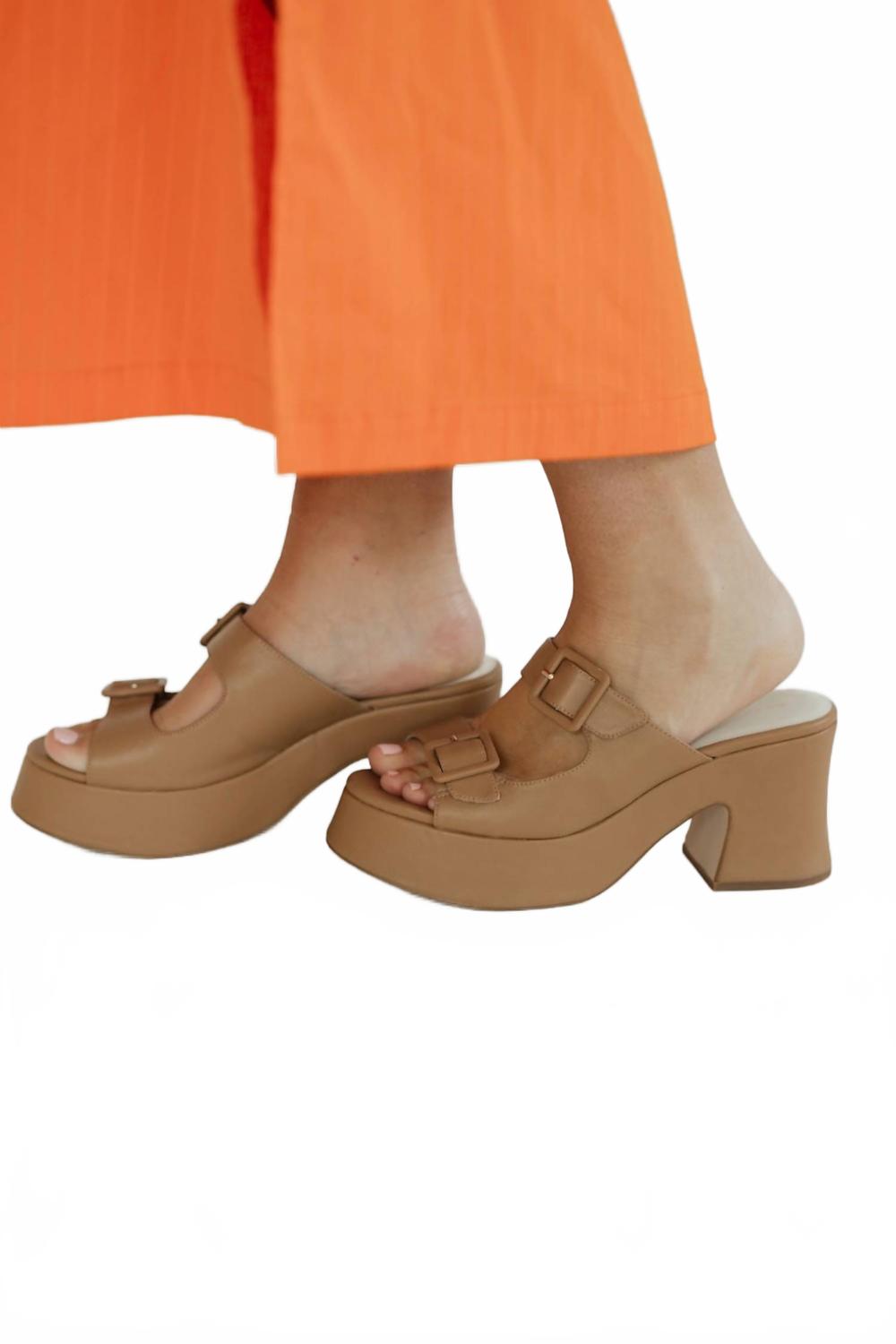 Женские мюли Downtown на платформе из грибной кожи Koko + Palenki, Mushroom Leather — фото 2