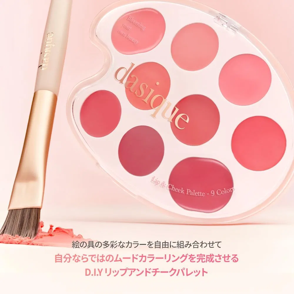 Палетка для губ и щек Dasique Mood Painting Lip & Cheek Palette 9 цветов 6 г коралловый — фото 3