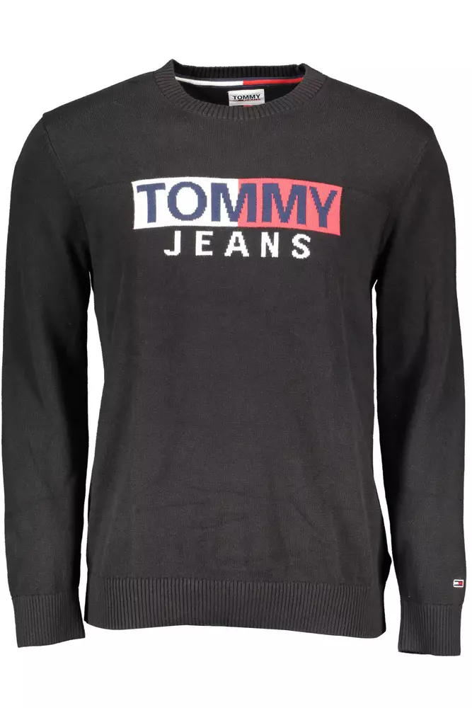 

Черная хлопковая мужская рубашка Tommy Hilfiger