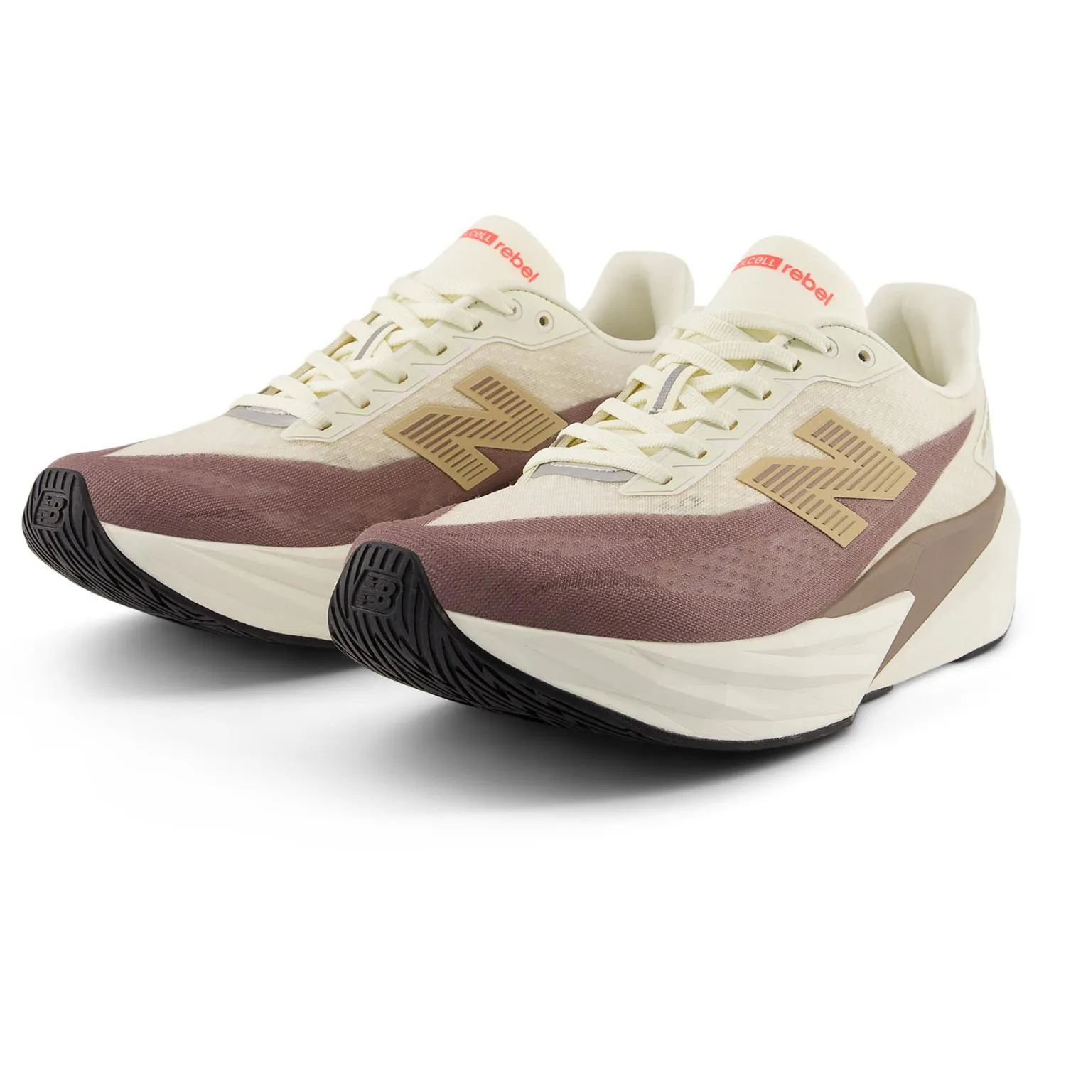 Женские кроссовки FuelCell Rebel v5 для бега по дороге New Balance, Angora/Earth Shadow/Sea Salt — фото 4
