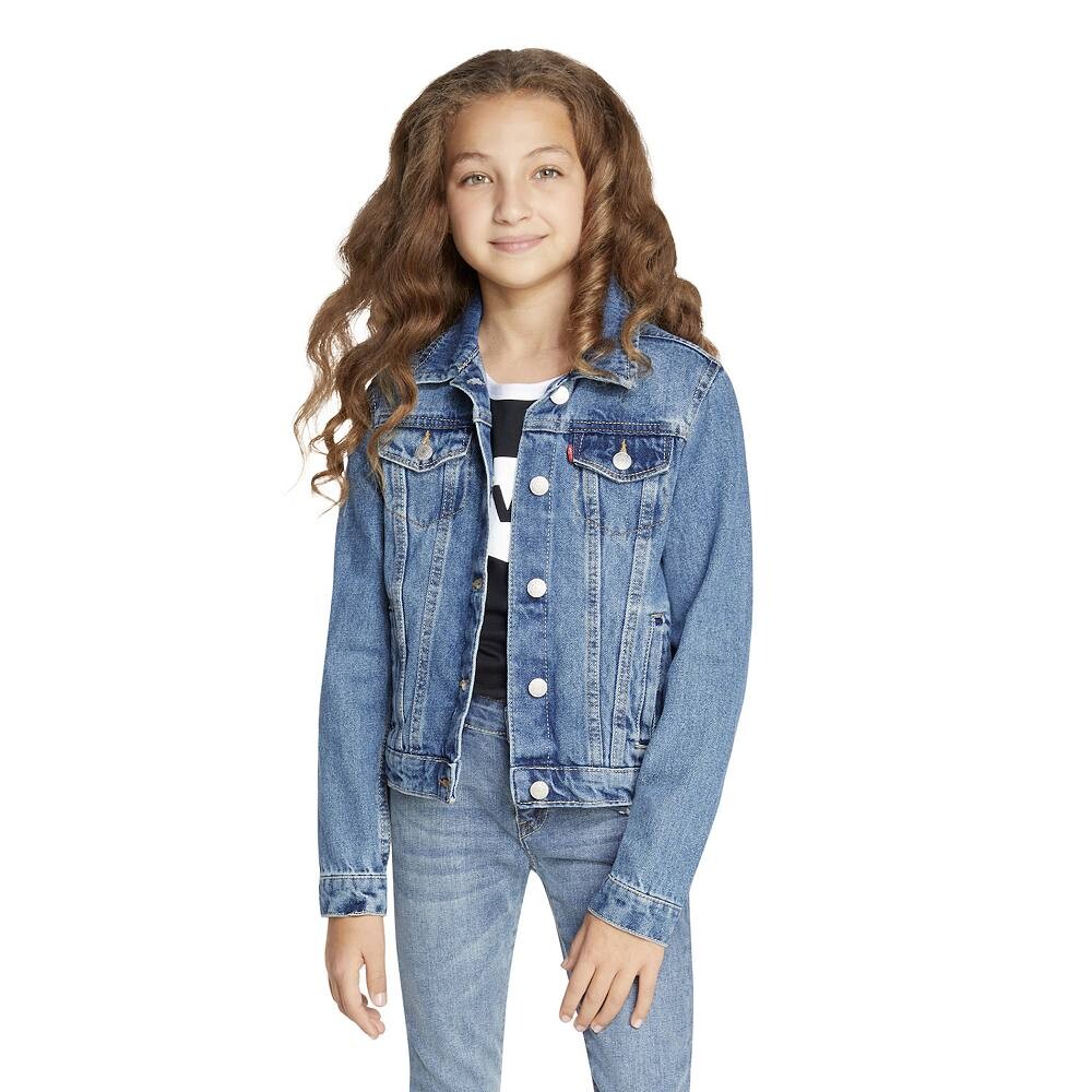 

Джинсовая куртка Levi's Trucker для девочек 7–16 лет, цвет Medium Wash
