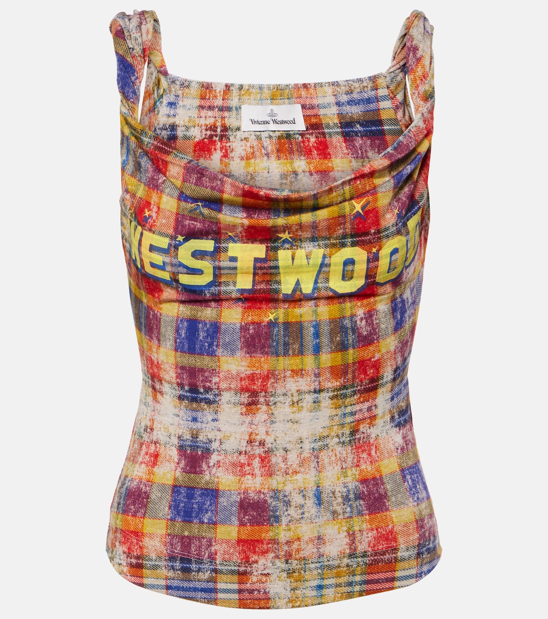 

Верха с логотипом Anna в клетку Vivienne Westwood, Distressed Tartan