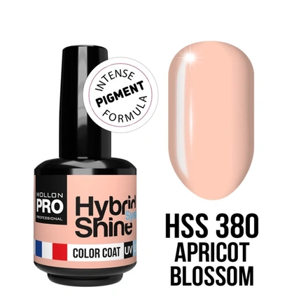 

Mol Hybrid Shine № 380 Apricot Blossom - полуперманентный лак для ногтей Mollon Pro
