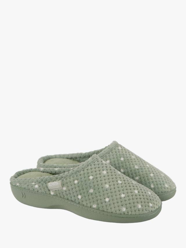 Женские тапочки из махрового мула isotoner для попкорна totes, цвет Sage Green — фото 3