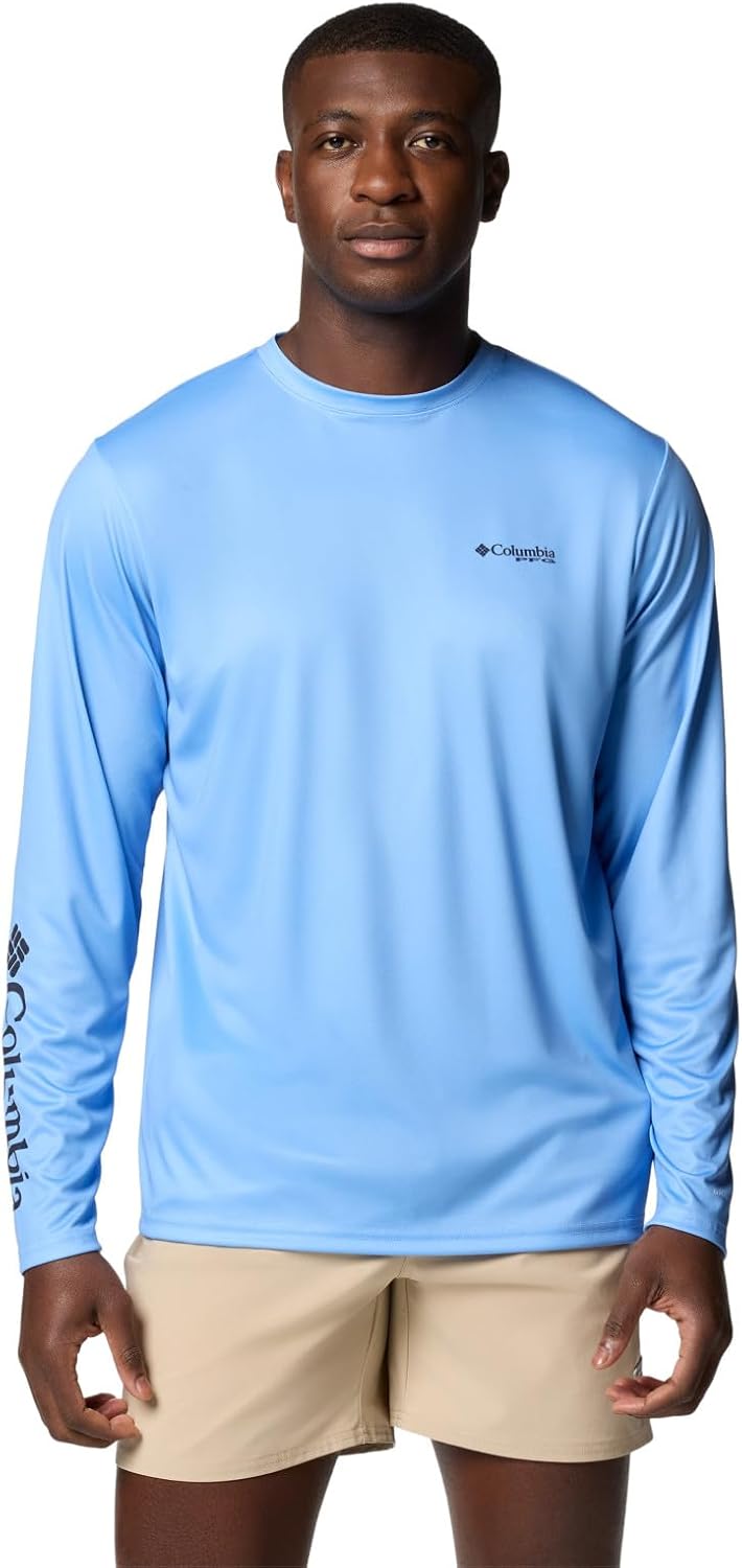 

Columbia мужская футболка с длинным рукавом Terminal Tackle PFG Fins and Stripes, White Cap/Fins & Stripes Trout