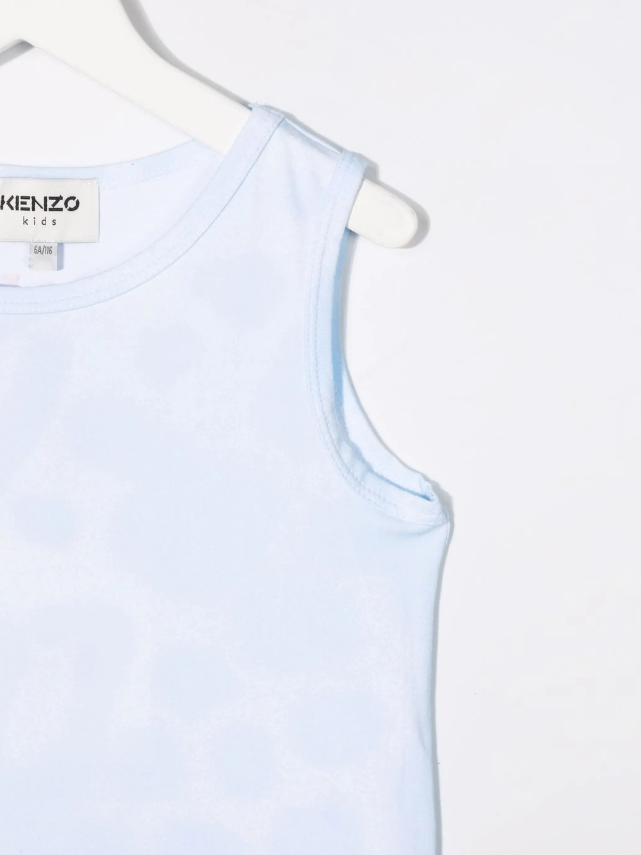 Платье-футболка с принтом Kenzo Kids, нейтральный — фото 3