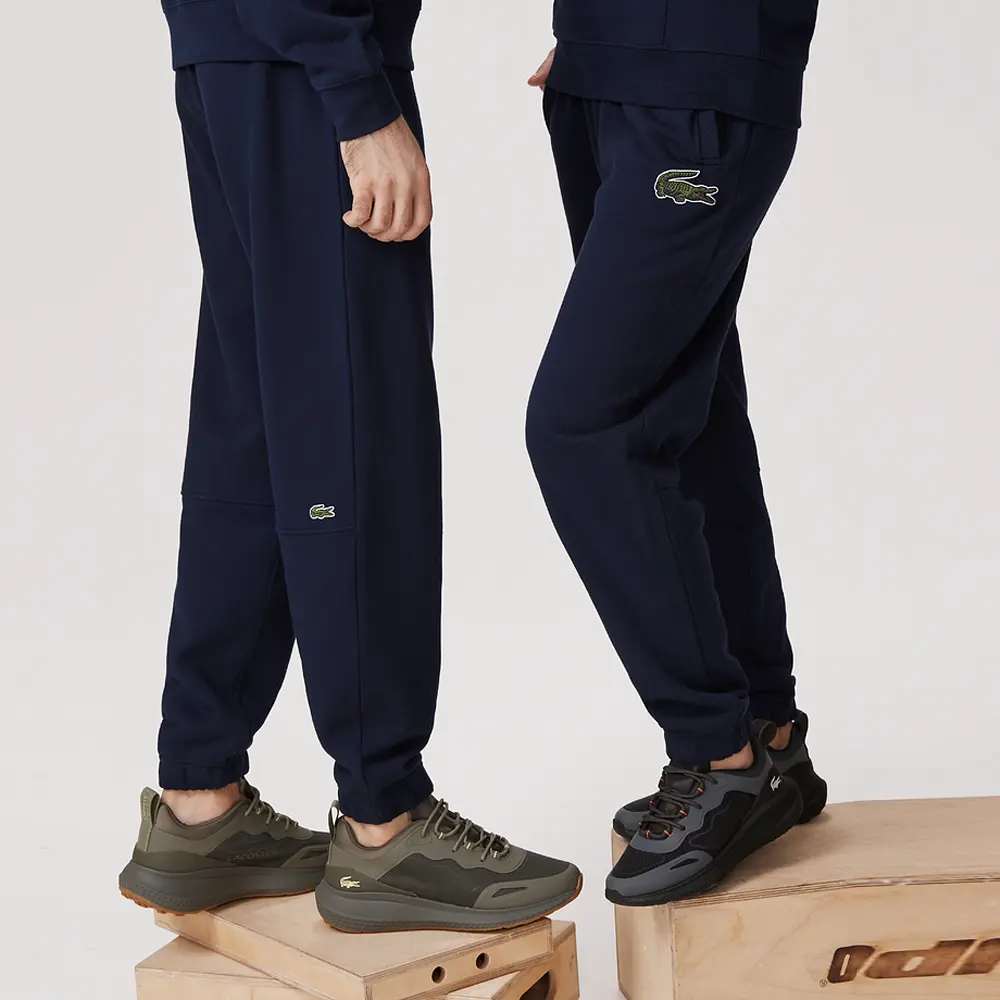 Трикотажные спортивные штаны LACOSTE, темно-синие — фото 4