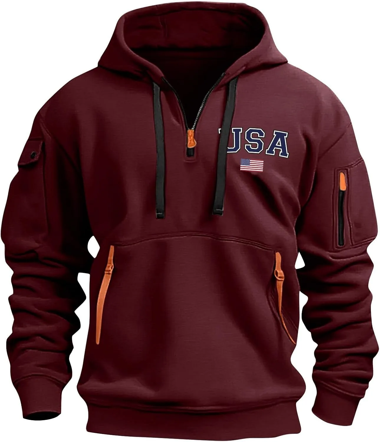 

Толстовка с капюшоном на молнии для мужчин, Casual, осенняя, с длинным рукавом eoeioa