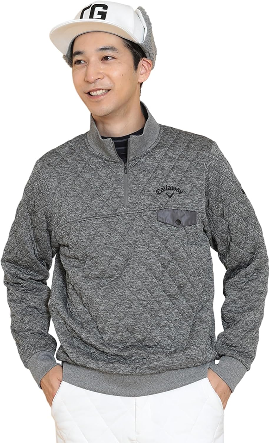 

Мужская толстовка Callaway с высоким воротником (стеганый жаккард) / для гольфа / C24217112 Мужская, серый