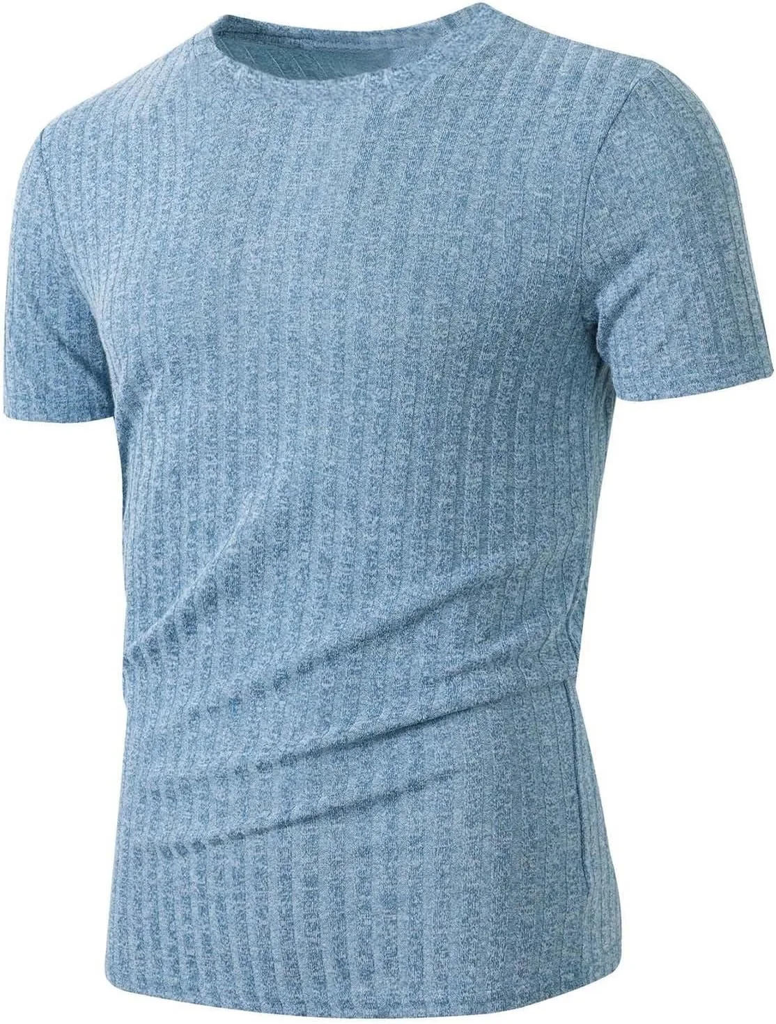 

Мужская ребристая футболка с коротким рукавом Slim Fit для тренировок