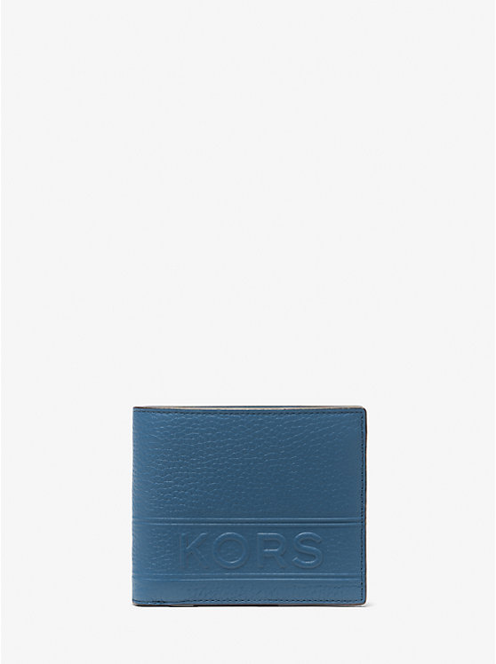 

Кошелек-Купюрница Hudson из шагреневой кожи с карманом для монет Michael Kors, синий
