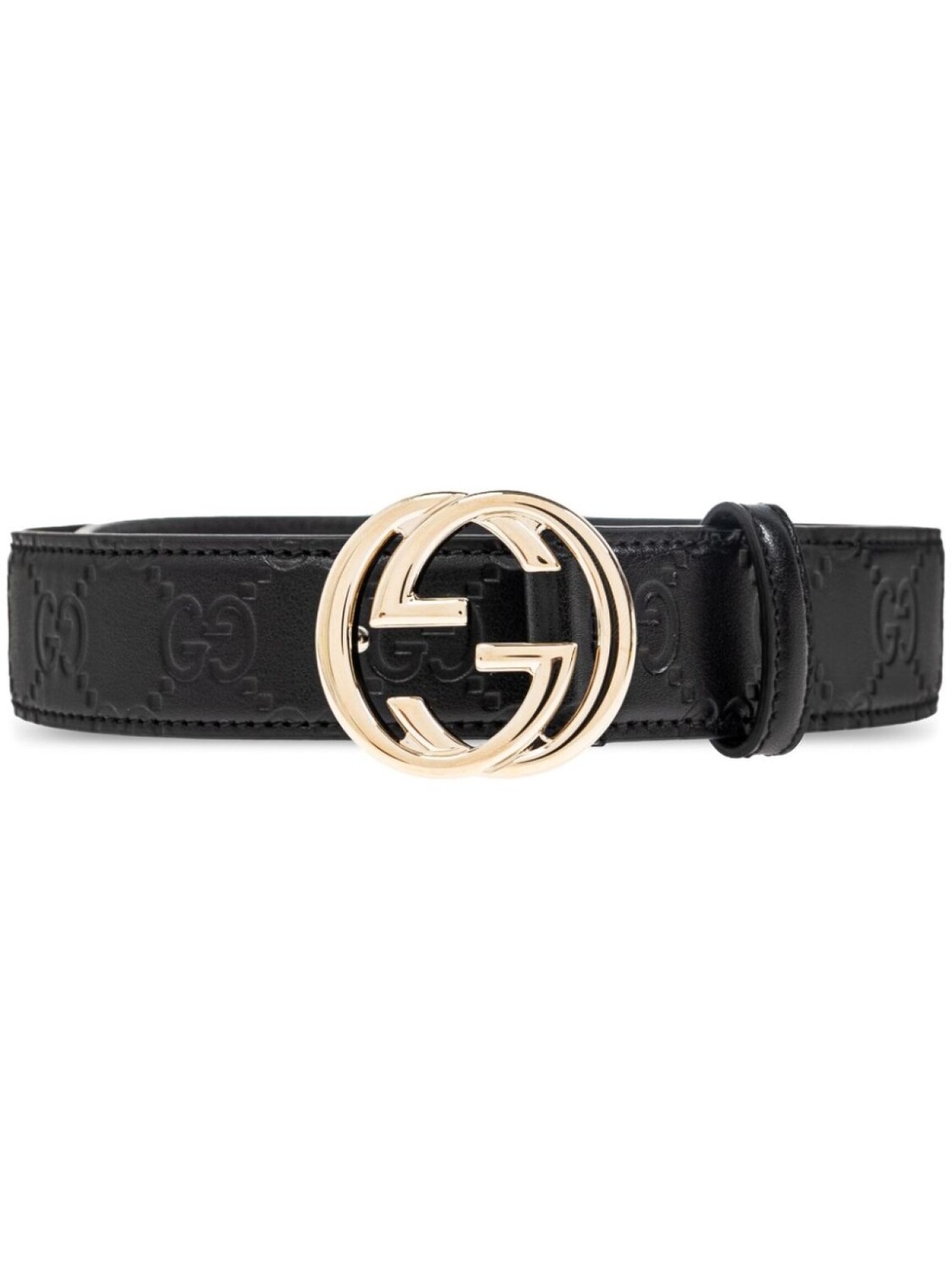 

Ремень с пряжкой в виде буквы G Gucci, черный