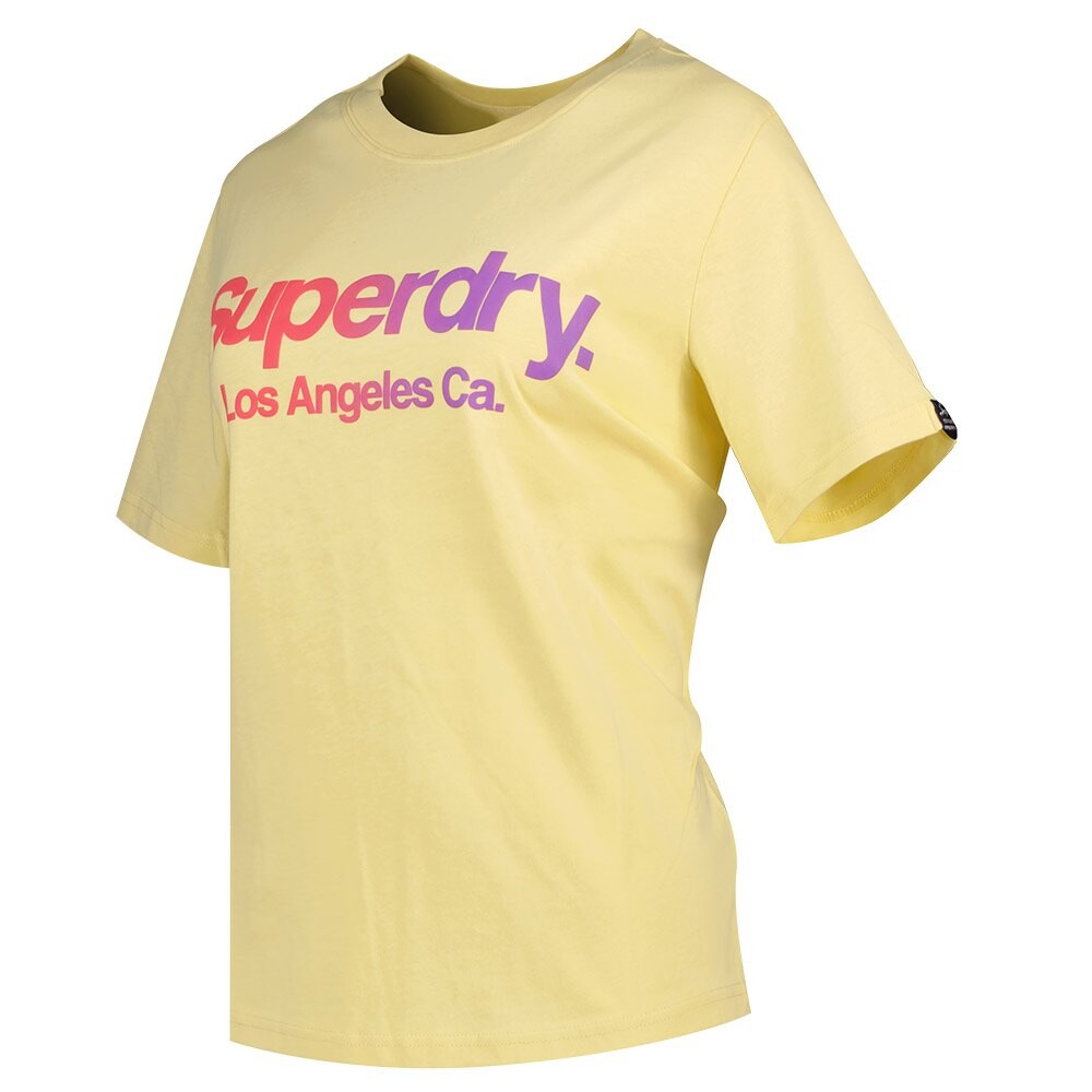 Футболка с коротким рукавом Superdry Tonal Rainbow Core Relaxed, желтый — фото 2