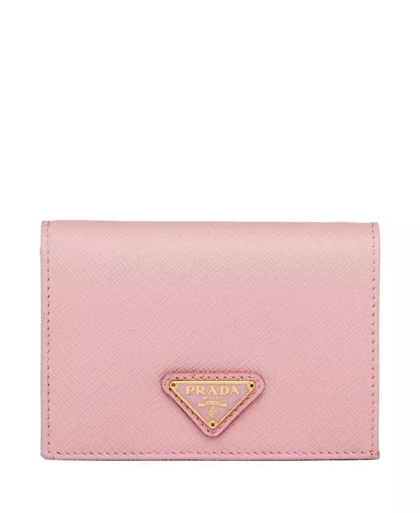 

Небольшой кошелек из сафьяновой кожи Prada, розовый