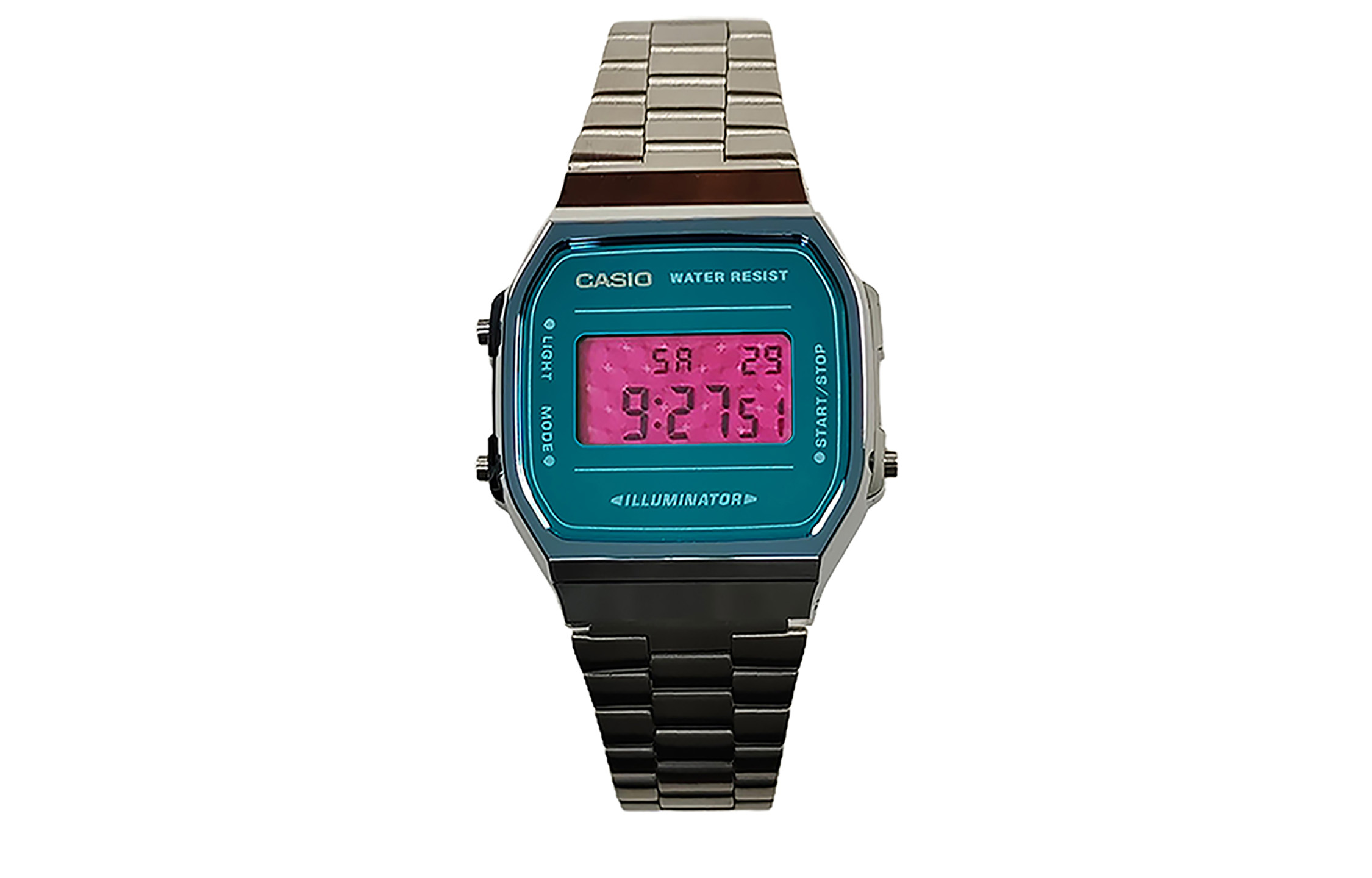

CASIO Часы Retrofit Series Quartz Movement Stainless Steel Strap Watch Men's Watch Blue Dial, Blue Dial Barbie Pink Plaid Watch Lens