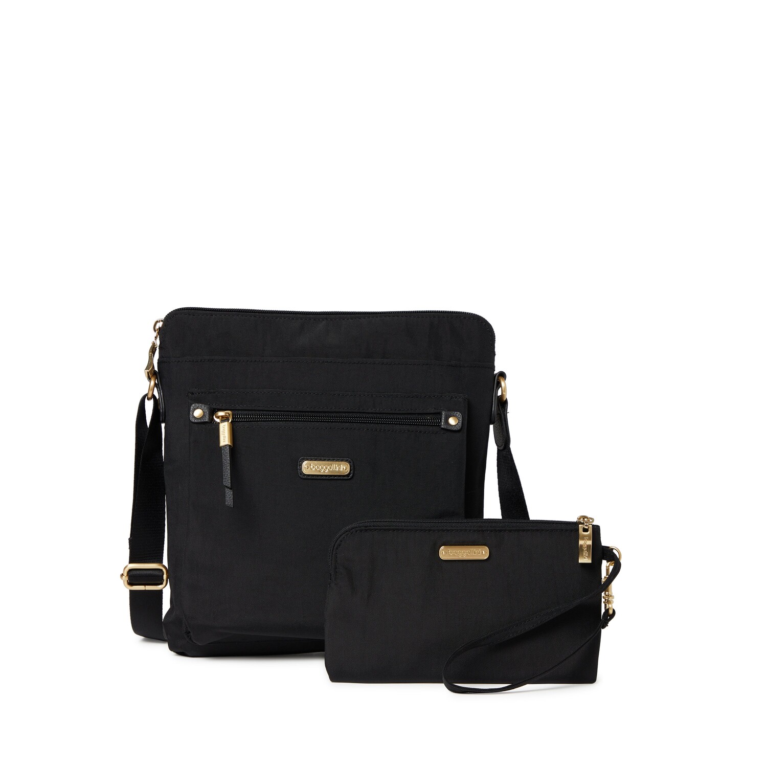 

Baggallini Сумка через плечо Go Bagg с RFID-браслетом, цвет Black W/ Gold Hardware, Черный, Baggallini Сумка через плечо Go Bagg с RFID-браслетом, цвет Black W/ Gold Hardware