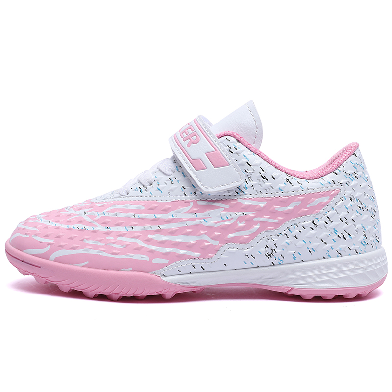 

Футбольные бутсы для детей и подростков с низким верхом, противоскользящие, с защитой от ударов, водонепроницаемые CAMKIDS, розовый