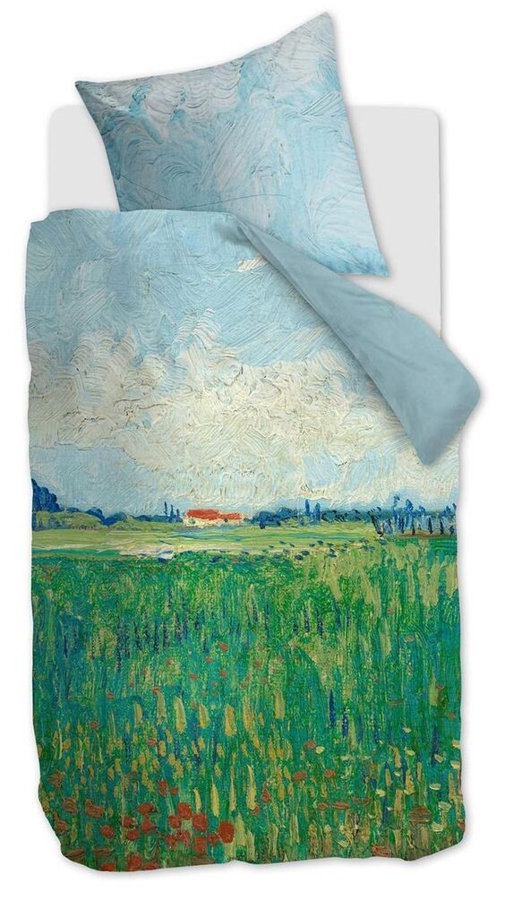 

Комплект постельного белья Mako из сатина Beddinghouse x Van Gogh Museum Поле с маками цвет зеленый размер 155х220+80х80