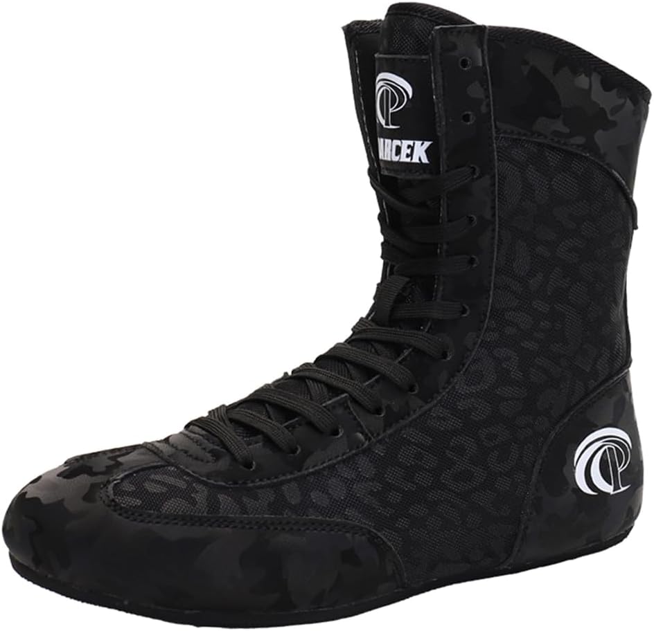 

Мужские борцовские кроссовки, боксерские ботинки, высокие спортивные кроссовки с резиновой подошвой Hiuzylqx, B