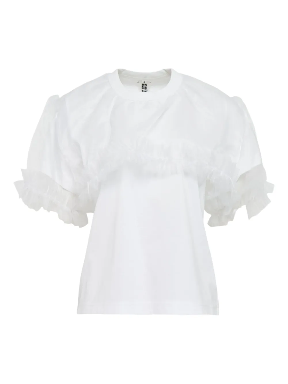 

Футболка с оборками Noir Kei Ninomiya, белый