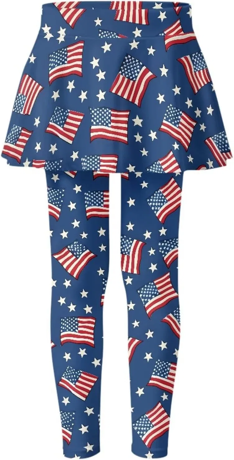 Леггинсы с юбкой теннисные Yatixapu American Flag Print