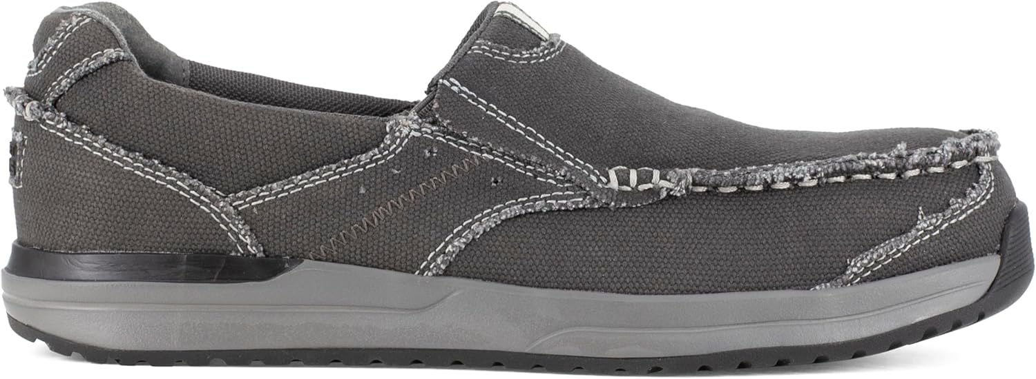 Мужские слипоны для работы Rockport Rk2151 Langdon с композитным носком, модель Sd10, Брин, Charcoal — фото 2