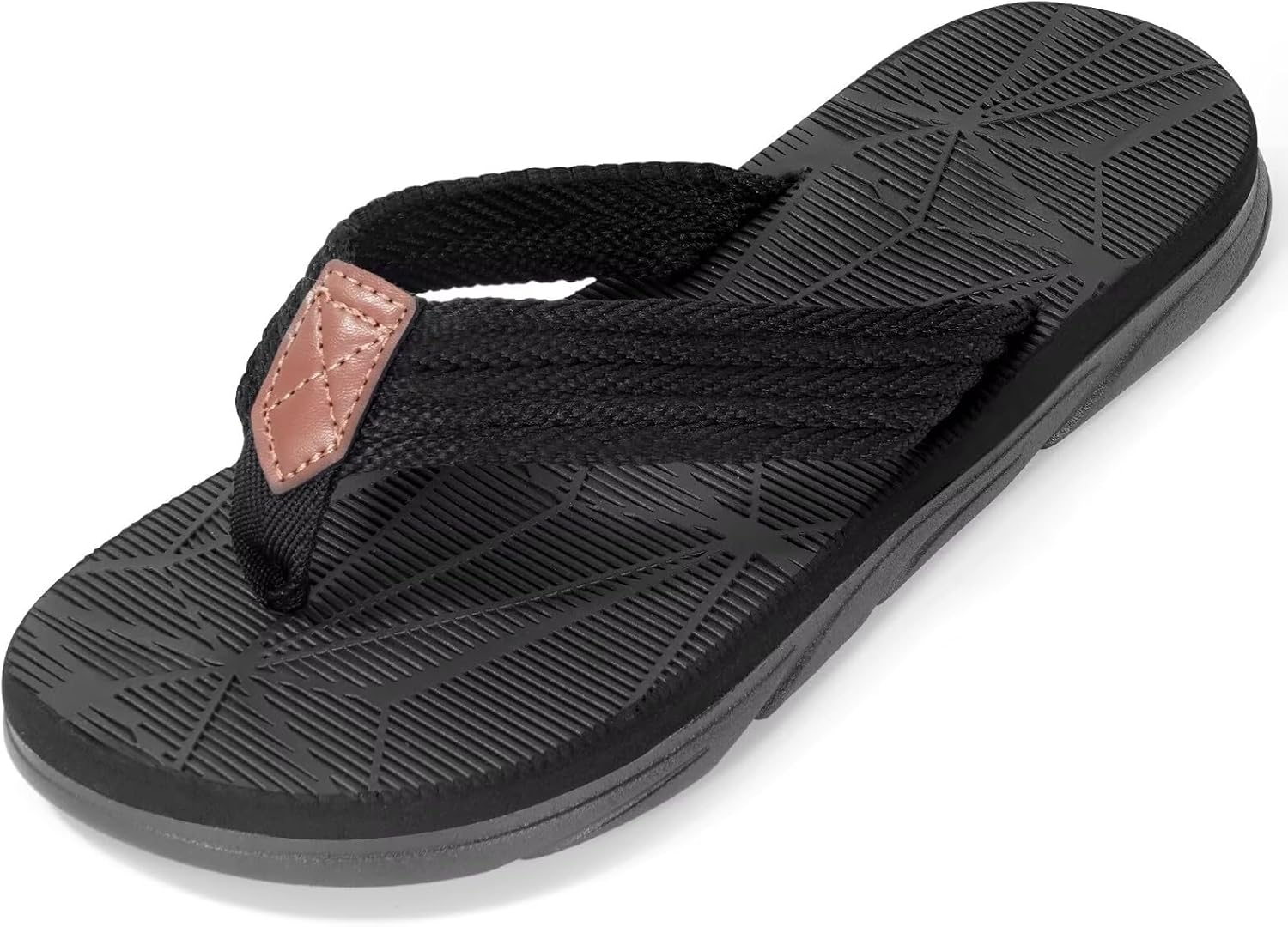 

Мужские вьетнамки сандалии Удобные сандалии с поддержкой свода стопы Мужские летние пляжные шлепанцы Sincereway, черный