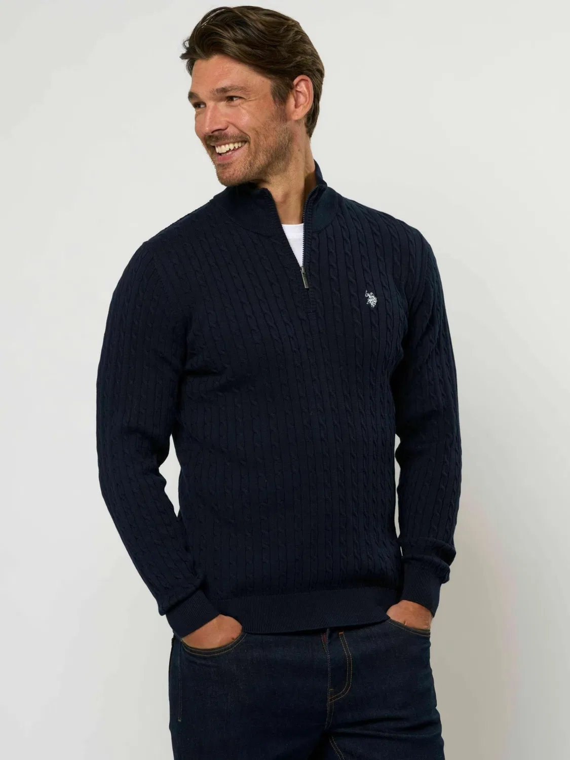 Свитер ' Amir Half ' U.S. Polo Assn., Sapphire — фото 3