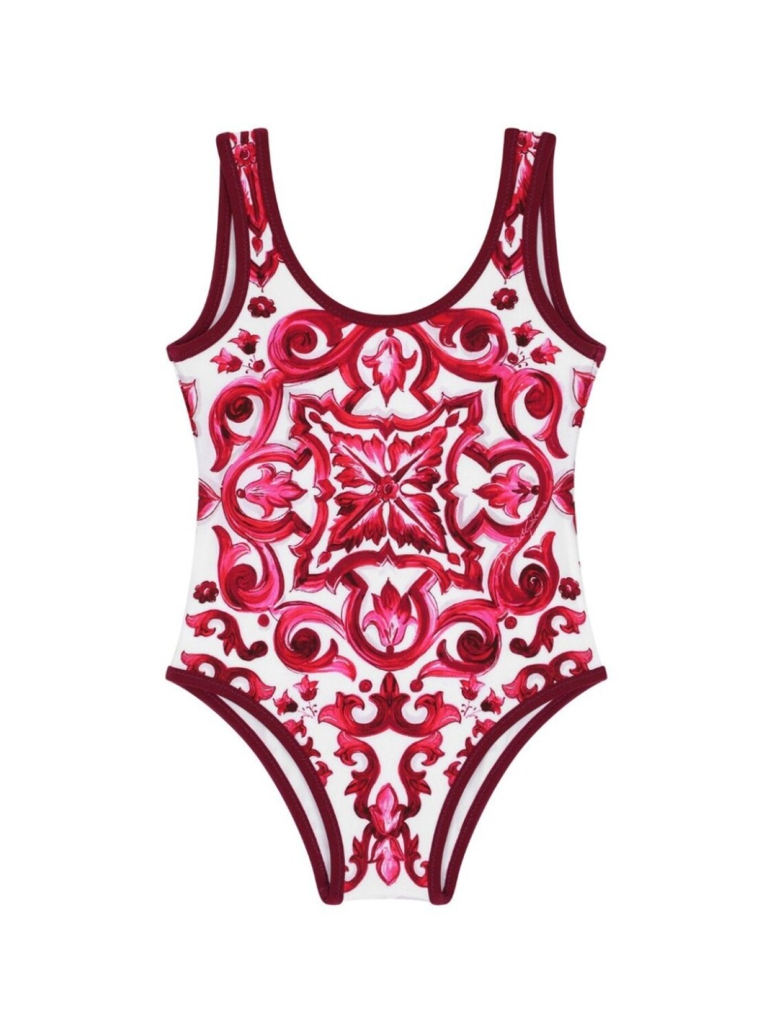 

Dolce & Gabbana купальник с принтом Majolica, красный