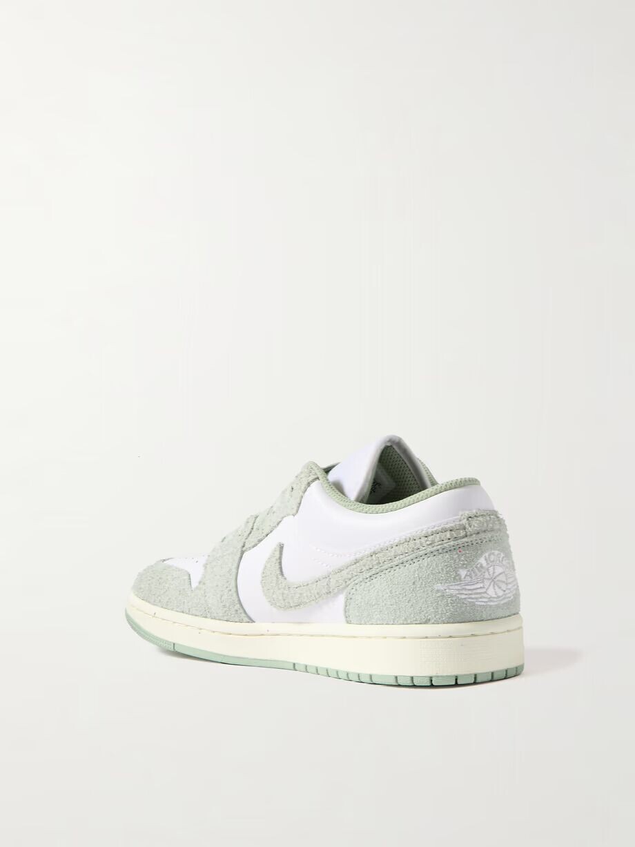 Кроссовки Air Jordan 1 Low SE из кожи и замши Nike, зеленый — фото 3