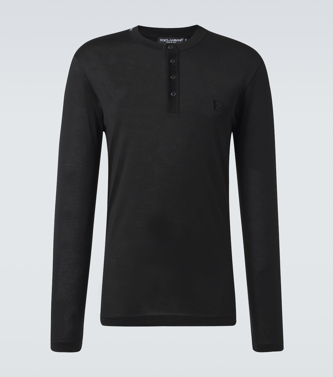 

Шёлковая рубашка Henley Dolce&Gabbana, черный