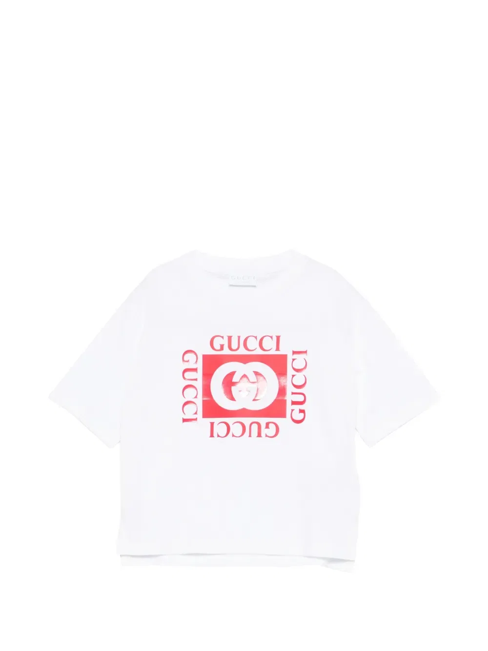 Футболка с логотипом G Gucci Kids, белый
