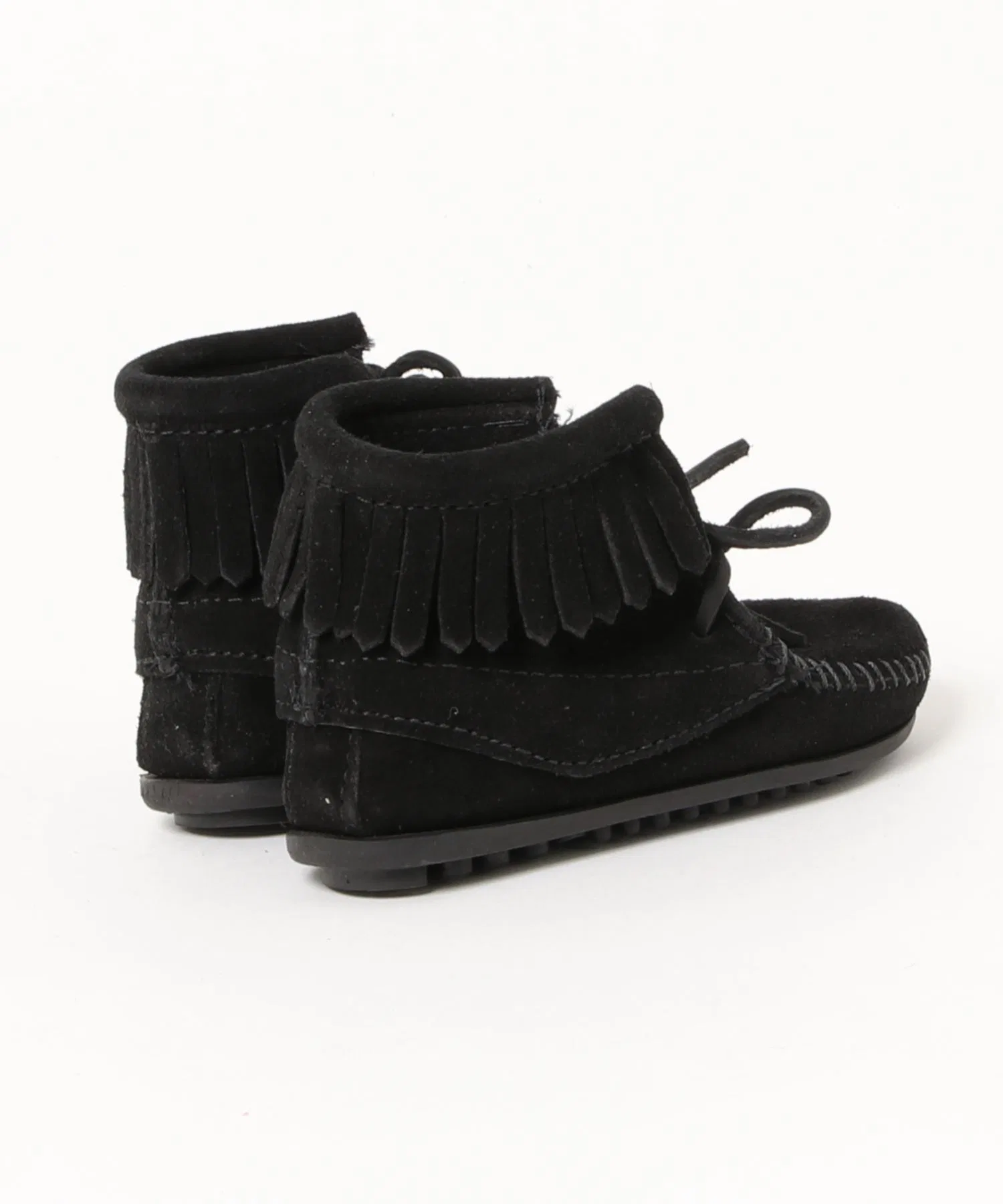 Детские мокасины Minnetonka ANKLE HI TRAMPER чёрные — фото 2