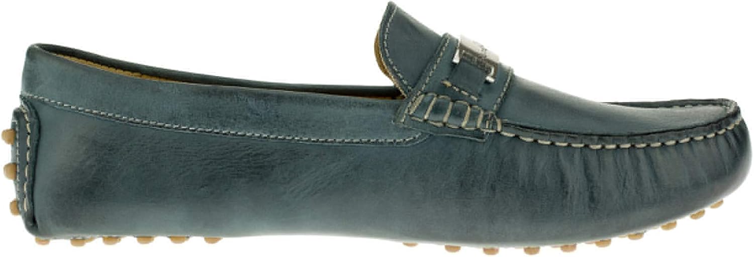Мужские кожаные мокасины DTI BB Signature Drenot Slip-On для вождения Dti Darya Trading, синий — фото 2