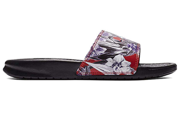 Тапочки benassi jdi slide 'floral print' Nike, черный — фото 2