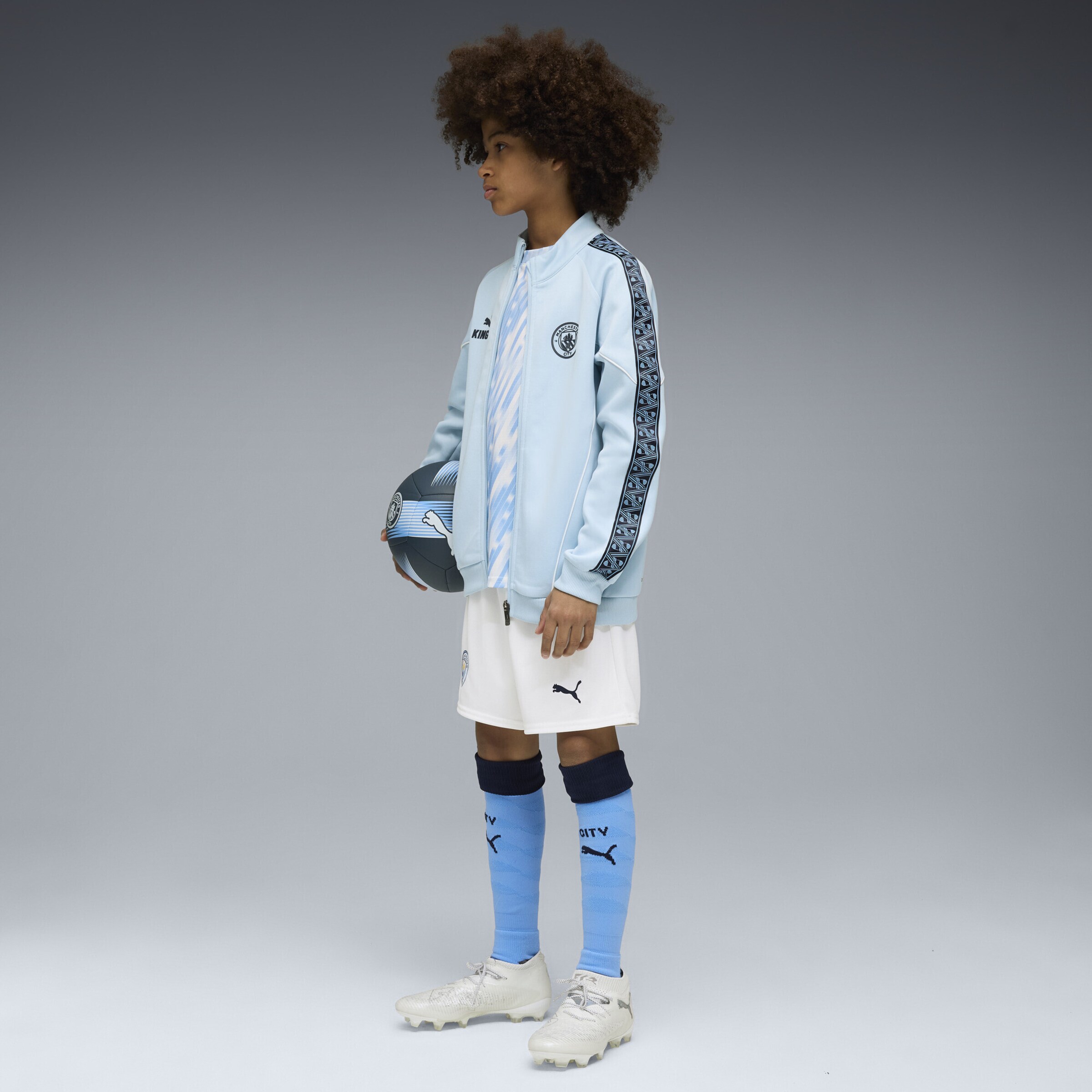 PUMA Спортивная куртка 'Manchester City King Anthem' в цвете Navy, Light Blue — фото 4