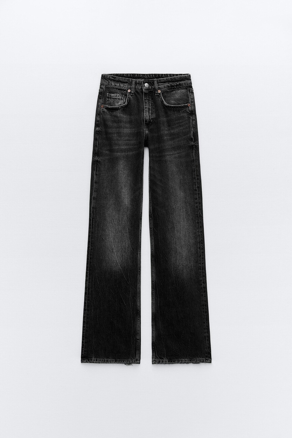 

Джинсы Zara Trf Wide-leg Full Length, черный