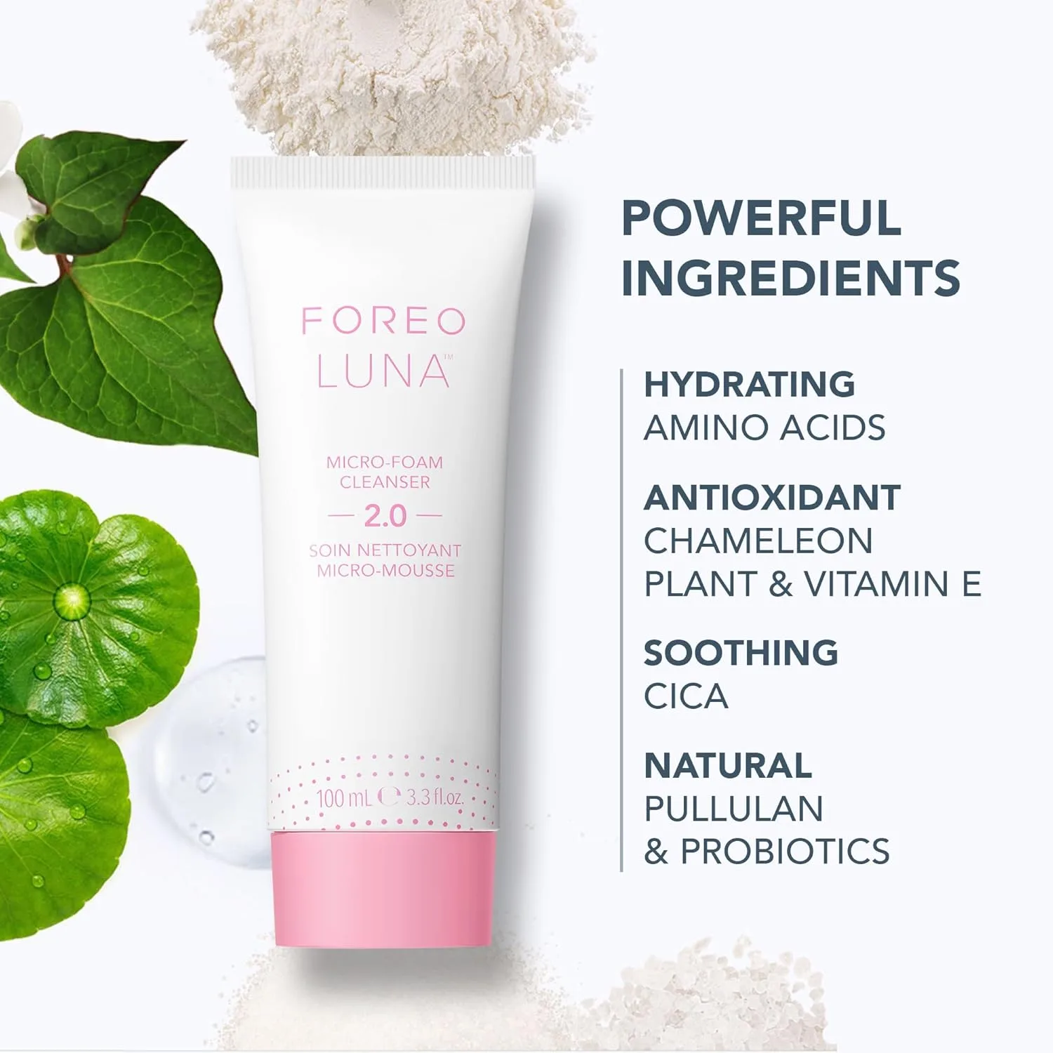 FOREO Blackheads Suck KIWI Bundle - средство для удаления белых и черных точек для лица + очищающая пенка LUNA Micro-Foam Cleanser 2.0, 100 мл - вакуумный инструмент для ухода за кожей, Kiwi Derma — фото 3