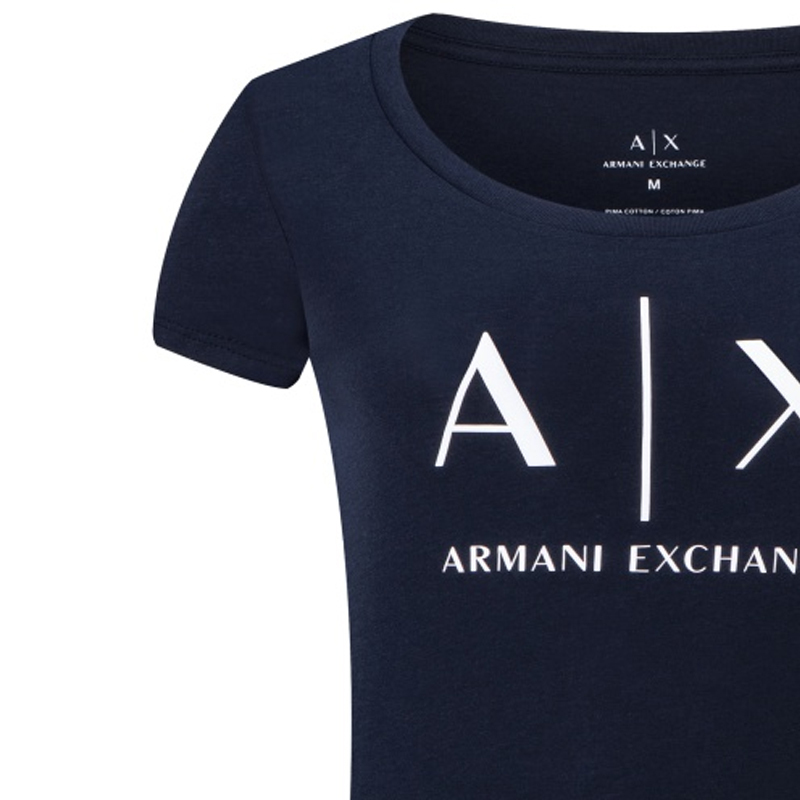 

Футболка женская морская синяя ARMANI EXCHANGE