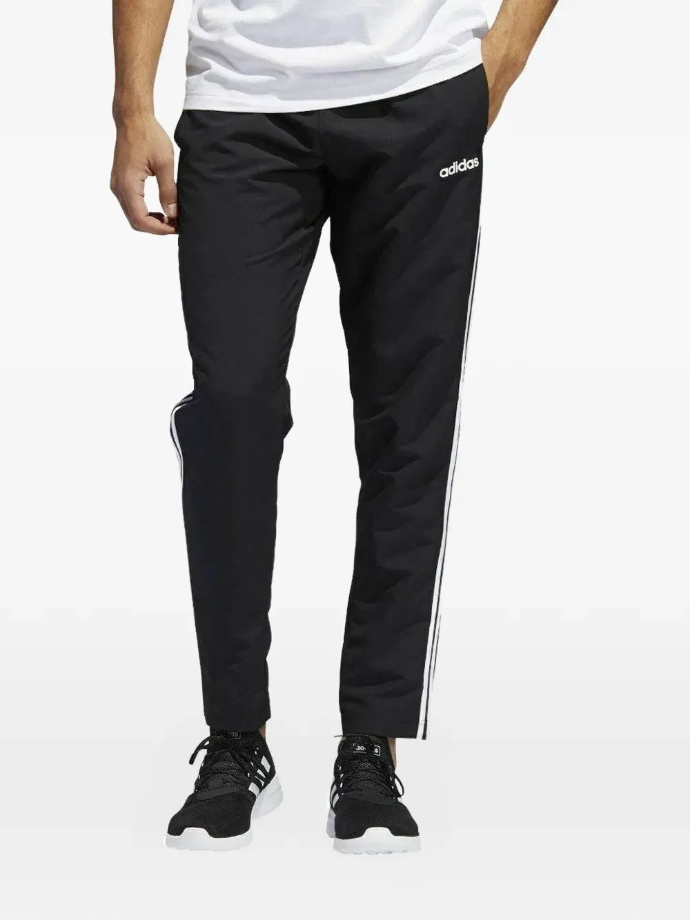 Спортивные брюки Essential в полоску Adidas, черный