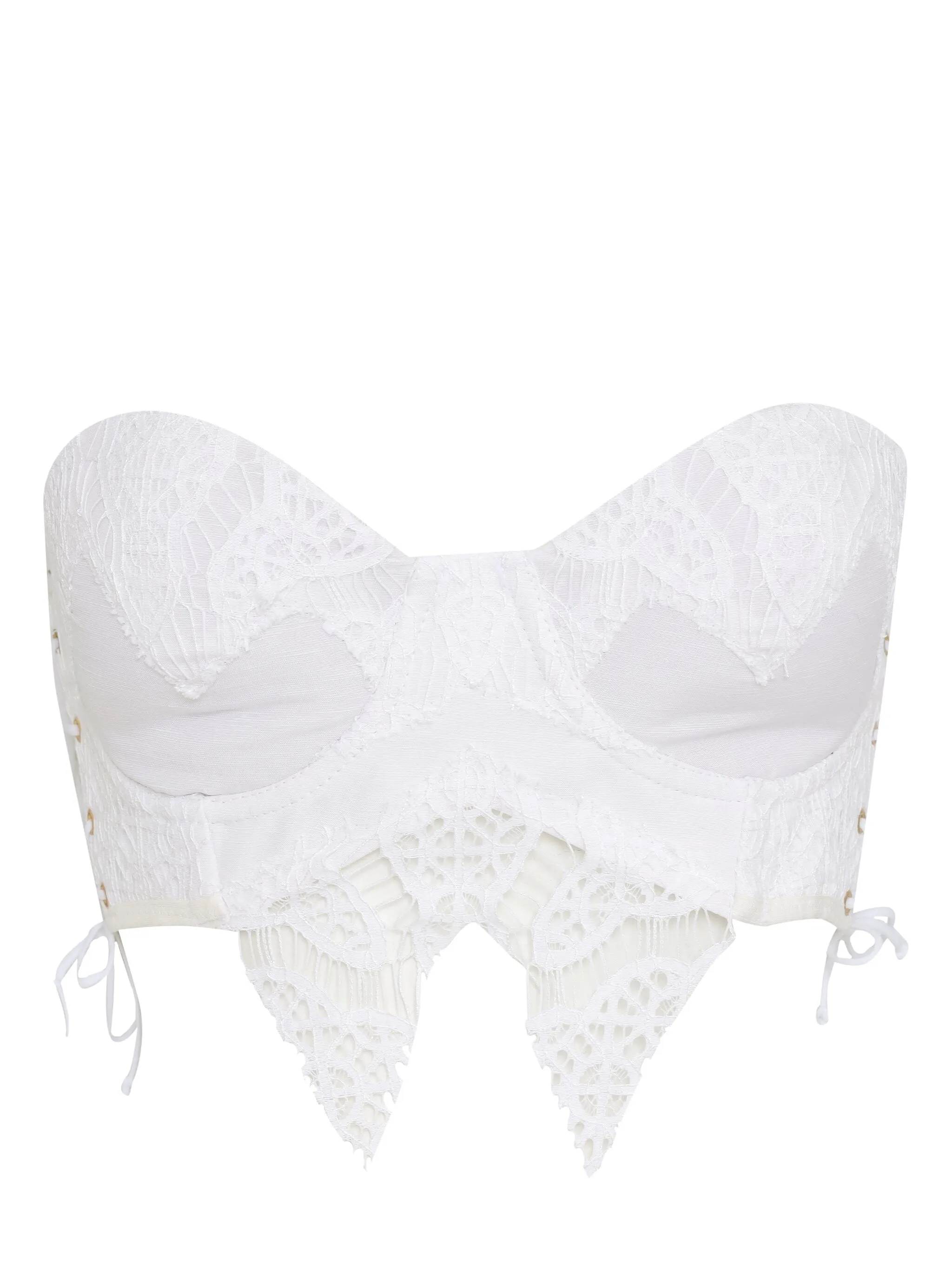 

Топ с кружевом Amir Slama, белый