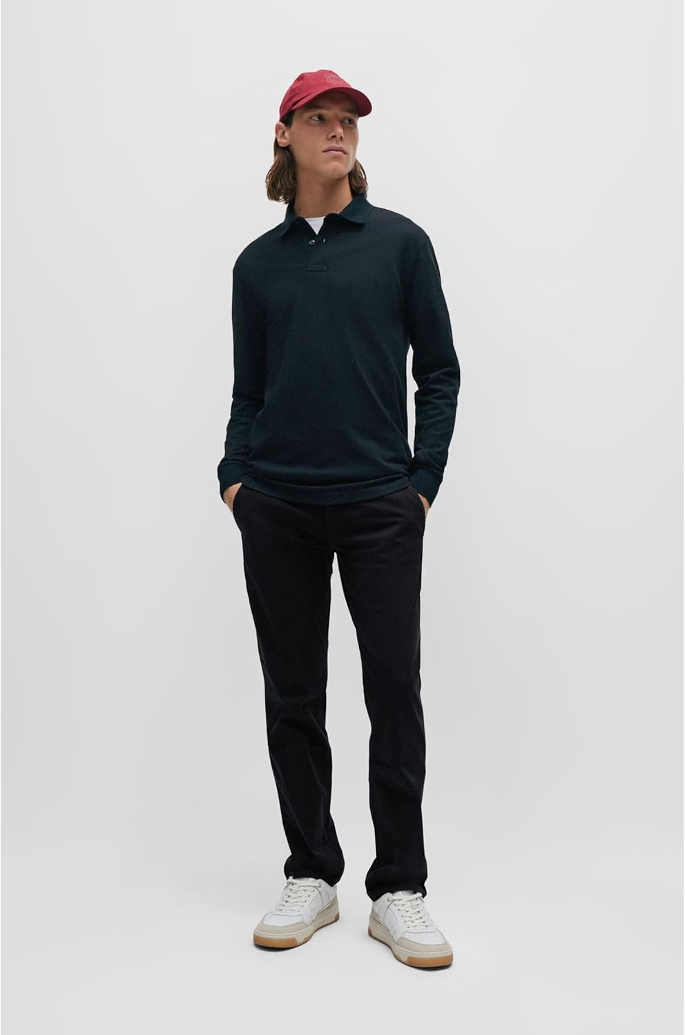 Брюки BOSS мужские Slim Fit, Charcoal Satin — фото 3