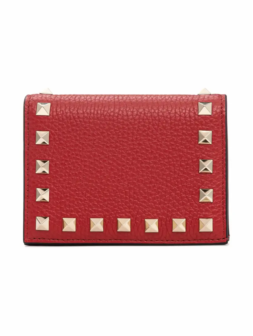 

Кожаное портмоне Rockstud Valentino Garavani, красный