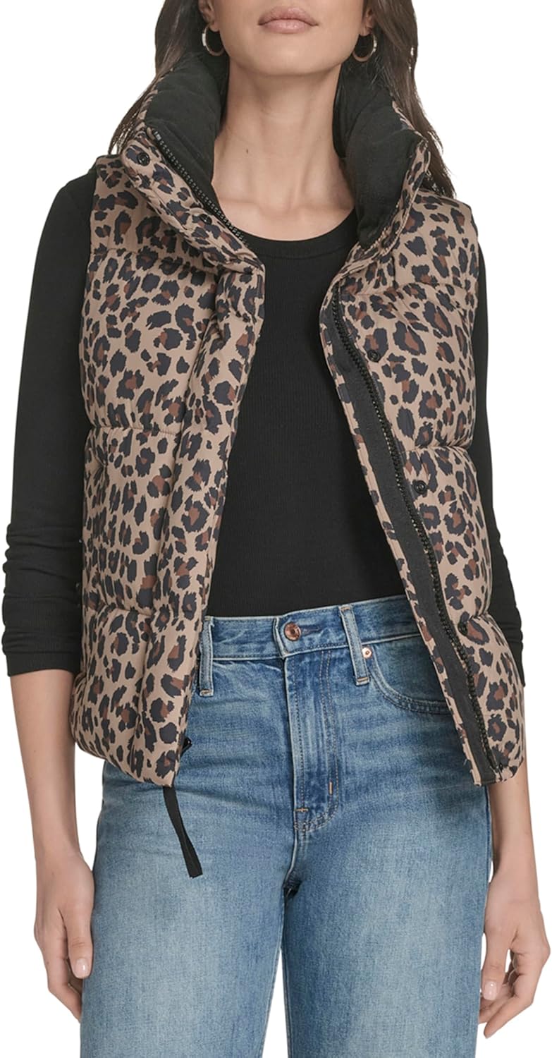 

Levi's Женская утепленная жилетка Cloud Puff, Leopard