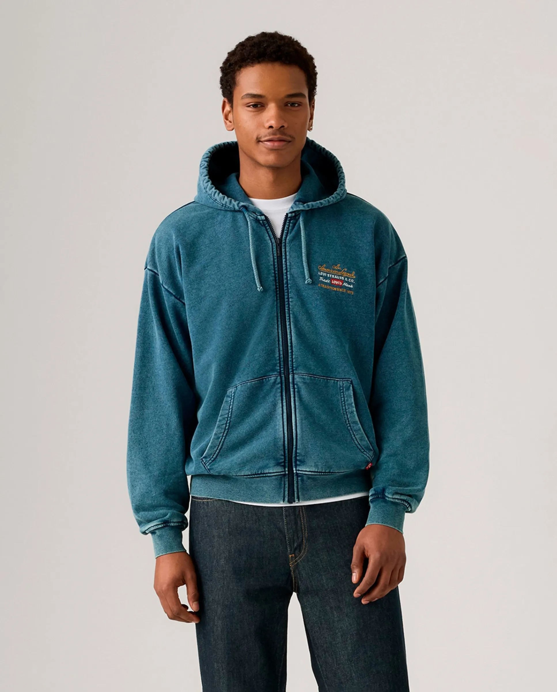 

Мужская толстовка с капюшоном и молнией Levi'S, синий